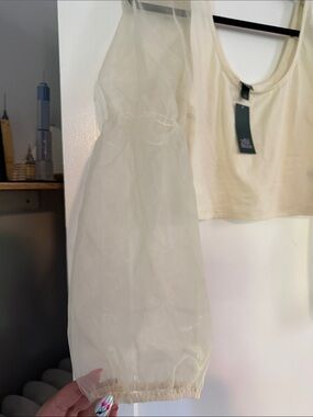Women Tops Cream Puff Sleeve Crop Tank - Brand: Wild Fable